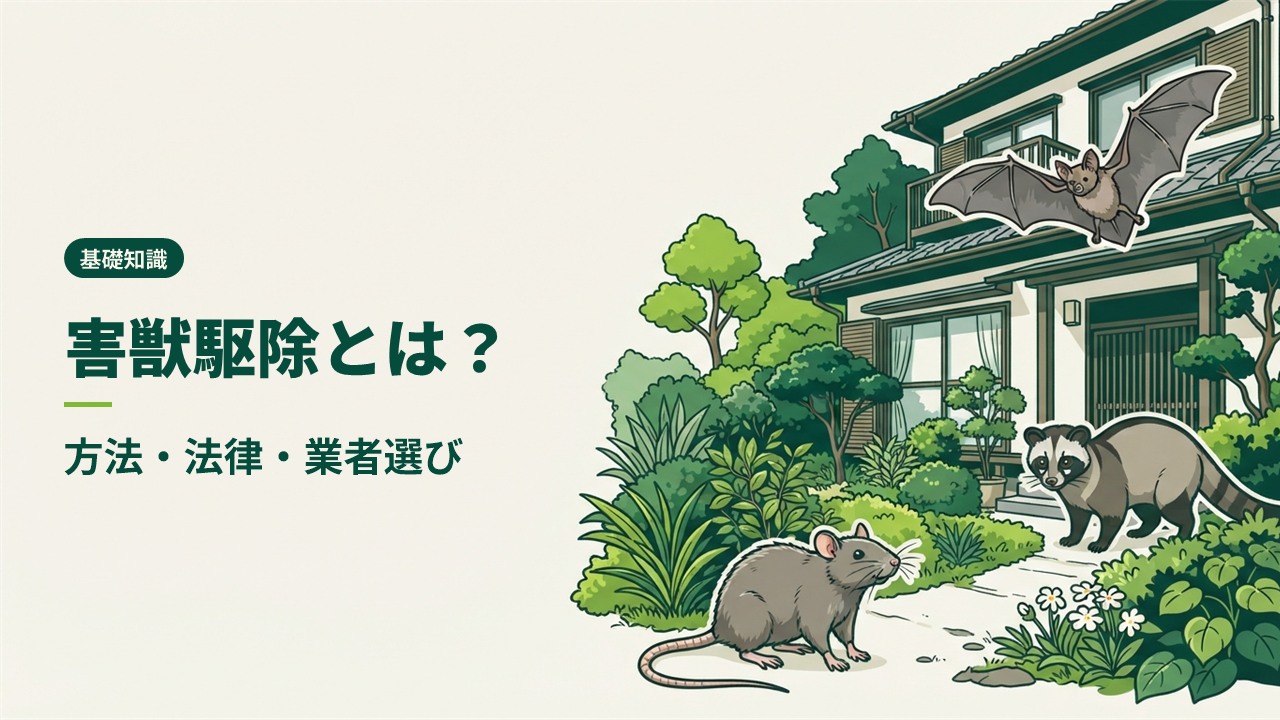 害獣駆除とは？方法・法律・業者に頼むかの判断